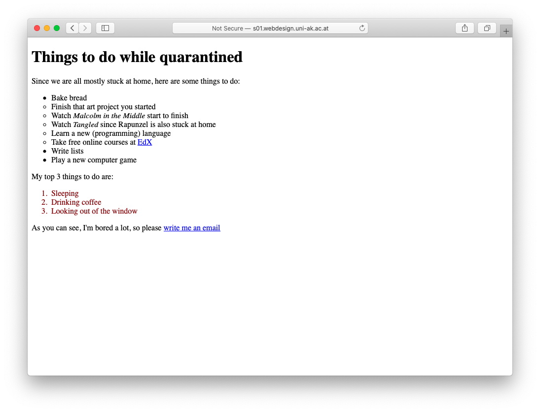 Exercise 2 screenshot